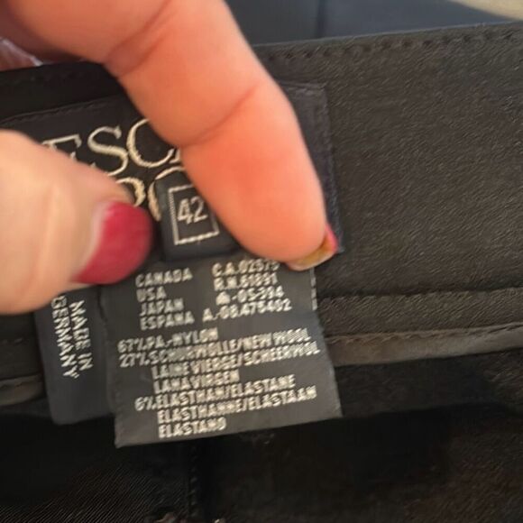 Escada Sport Vintage Wool Blend High Waist Black Stirrup Pants size 42 Germany - Picture 9 of 10